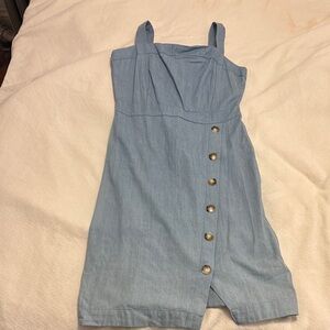 Light Blue Button-Down Dress